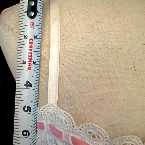 Betsey Johnson, vintage, zipper eyelet white pink dress. never worn mint. small. - Picture 8 of 14